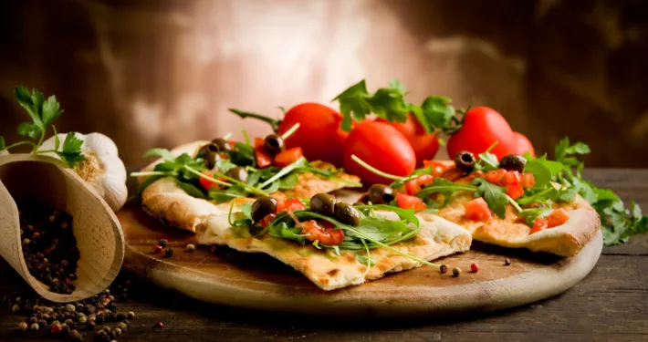 Vegetarische Pizza vom Catering-Service Ronny Schöne